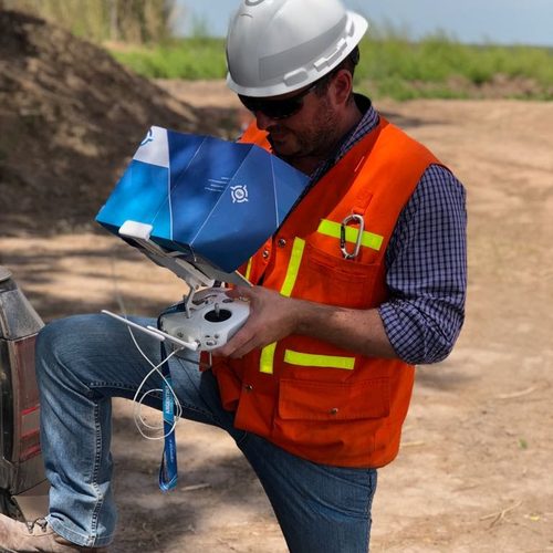 Primeros vuelos con drone DJI Phantom 4 de AB Agrimensura en 2017